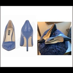 Nine West Navy blue patent leather heels